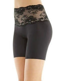 Assets by Sara Blakely, Woman's Chic Peek Mid-Thigh Shaper Style 1155 In Nude & Black