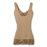 Assets by Sara Blakely Women's Lace Tank 1128 in Black and Nude