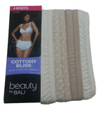 Bali Women's UG40WP Cottony Bliss Brief 4-Pack Assorted