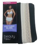 Bali Women's UG40WP Cottony Bliss Brief 4-Pack Assorted