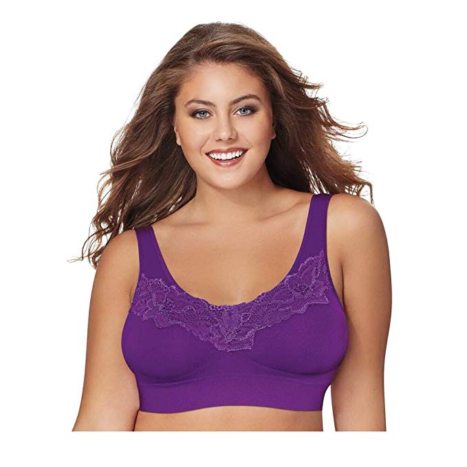 Just My Size Bras 2-Pack Pure Comfort Lace Full-Figure Wire-Free