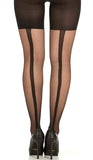 Assets by Sara Blakely Spanx Textured Shaping Pantyhose, Backseam 1199 Black
