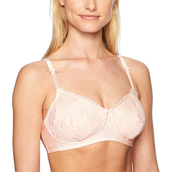 Amoena Alexa Embroidered Cup Wire Free Bra Pink Bra 44256