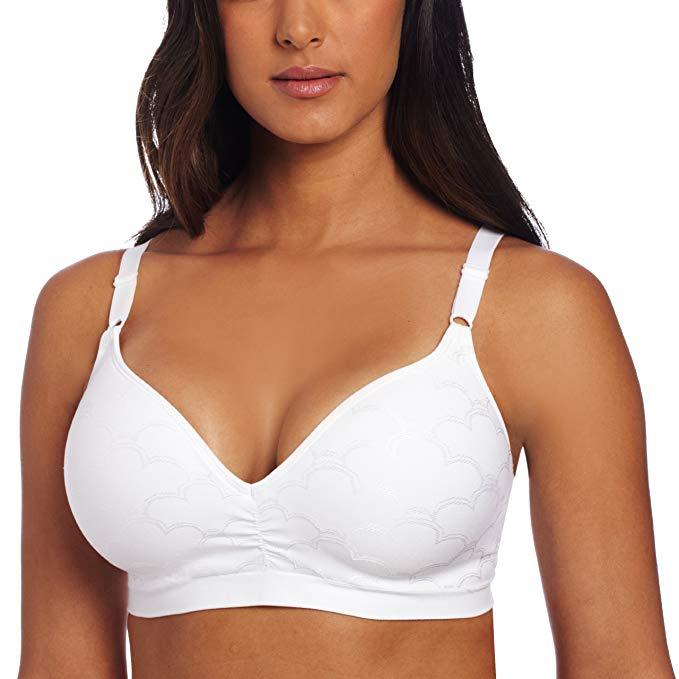 Bali Women's Comfort Revolution Convertible Wirefree Bra, White,36C