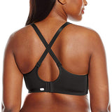 Bali Designs Women's Active Lifestyle Extra Cover Wire Free, Black/Blushing Pink Combo, 40B