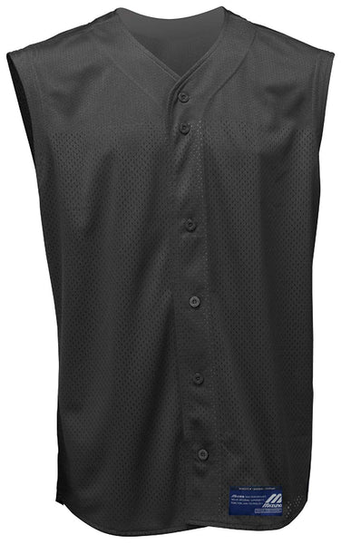 Mizuno Men's Full Button Mesh Sleeveless Baseball Jersey