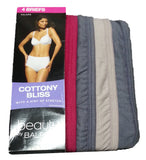 Bali Women's UG40WP Cottony Bliss Brief 4-Pack Assorted