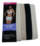 Bali Women's UG40WP Cottony Bliss Brief 4-Pack Assorted