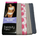 Bali Women's UG41WP Hipster Cottony Bliss Brief 4-Pack
