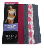 Bali Women's UG41WP Hipster Cottony Bliss Brief 4-Pack