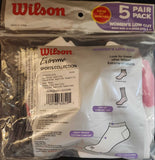 Wilson 5 Pairs Women's Extreme Sports Low Cut Socks RHW2845W