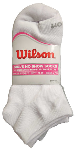 Wilson 10 Pairs Girl's No Show Socks RW7204G