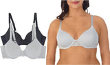 Ellen Tracy 2-Pack Everyday T-Shirt Bra with Underwire and Adjustable Straps Style 59392P2