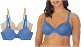 Ellen Tracy 2-Pack Everyday T-Shirt Bra with Underwire Style 59405P2