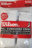 Wilson 5 Pairs Men's Full Cushioned Crew Socks RW1062M