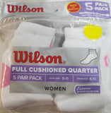 Wilson 5 Pairs Women's Extreme Sports Quarter Socks RHW286DW