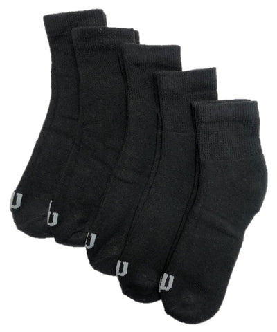 Wilson 5 Pairs Men's Full Cushioned Quarter Socks