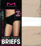 Maidenform Ladies Tummy Toning Briefs 3-Pack Cotton Lace