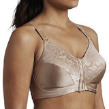 New Playtex Posture Support Front Closure Wire-Free Bra Style 4643 White Nude