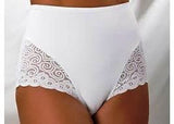 Hanes Panties Brief Lace Panel Style HW54 In Beige, Black and White.