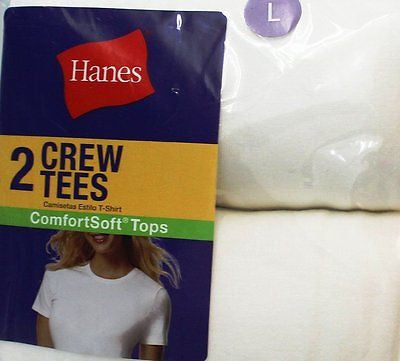 New Hanes Women's Assorted Jersey V-Neck T-Shirts Style # 50W2WH In White