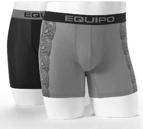 Equipo Men's 2-Pack Solid Tribal Print Boxers