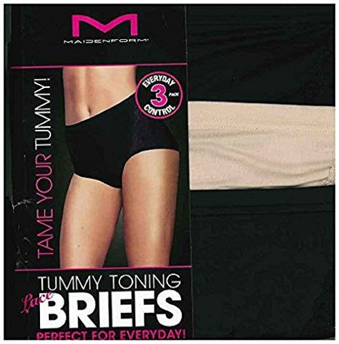 Maidenform Flexees Ladies Tummy Toning Briefs 3-Pack Large 