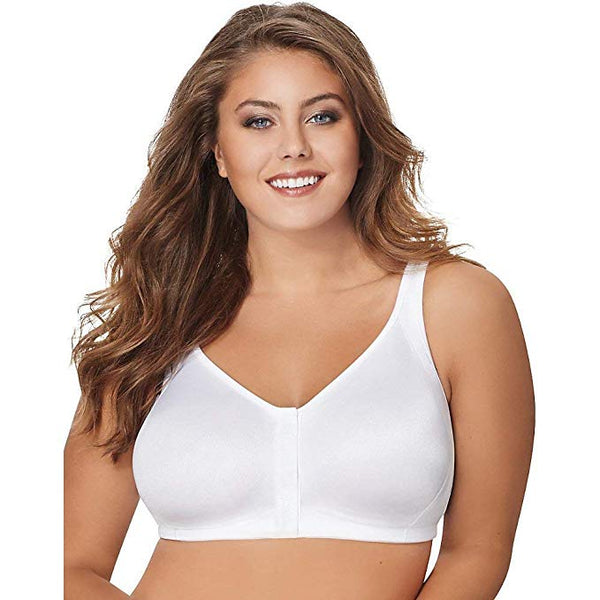 Just My Size Women's 2-Pack Super Sleek Front-Close Wire-Free Plus Size Bra (1217)