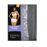 Beauty By Bali 3 Pair Hipster Panties Cottony Bliss Size Style #UT40AS