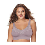 Just My Size Bras 2-Pack Pure Comfort Lace Full-Figure Wire-Free Bra 1271