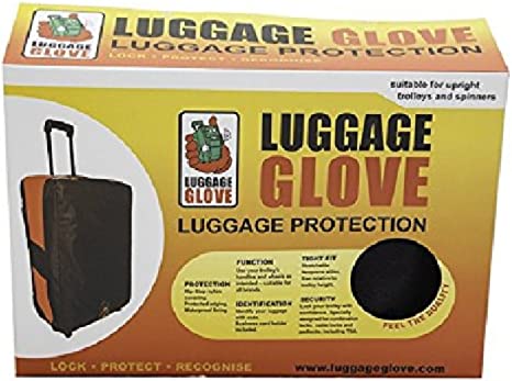 LuggageGloveUSA Protective Luggage Glove Cover in Black with TSA Approved Lock