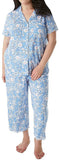 Karen Neuburger Women's Pajama Short Sleeve Dot Girlfriend Capri Crop Pj Set