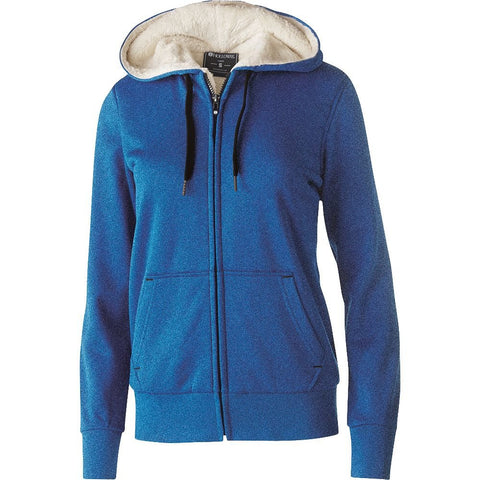Holloway Ladies' Polyester Fleece Full Zip Hooded Artillery Sherpa Jacket Style 229374