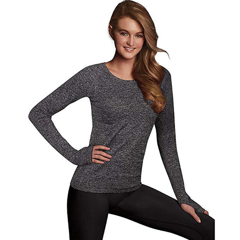 Maidenform Women's Seamless Sport Baselayer Thermal Crewneck Top