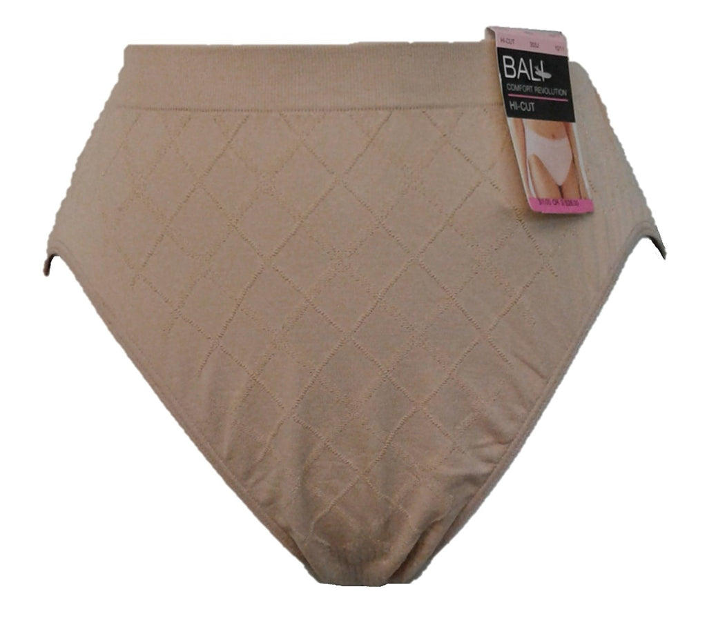 Bali Comfort Revolution Microfiber Hi-Cut Panty, 3-Pack White/White/White  10/11 Women's 
