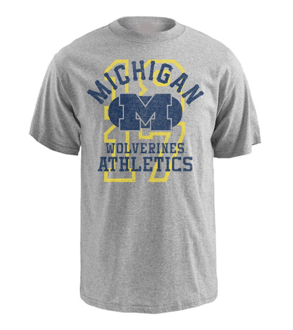 NCAA Michigan Wolverines Pro Weight Short Sleeve Logo T-Shirt