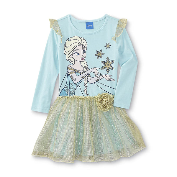 New Frozen Toddler Girl's Party Dress with Elsa
