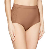 Flexees Women's Firm Foundations Tame Your Tummy Anti-Static Brief