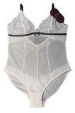 Maidenform Super Sexy Unlined Lace & Mesh Teddy MFB107 White
