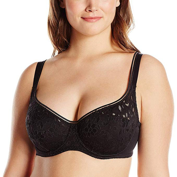Just My Size Uplifting Underwire Demi-Bra with Lace Cups