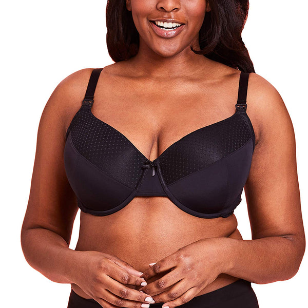 Q-T Intimates Lace Underwire Nursing Bra for Women w/Easy Drop Cups