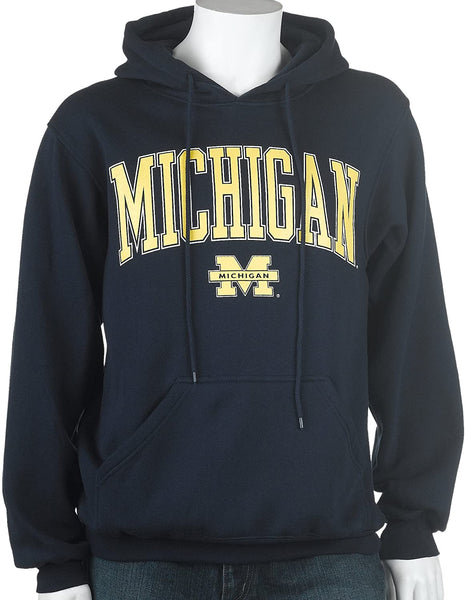 NCAA Michigan Hoodie With Arch and Mascot