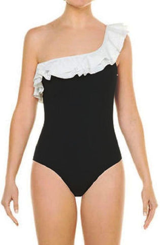 New Assets By Spanx, Women's Shapewear, Ruffle One-shoulder One Piece Swim 1756