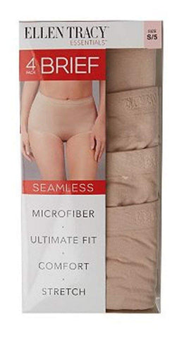 Ellen Tracy Essentials Women's Seamless Brief 4 Pack