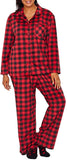 Karen Neuburger Women's Long Sleeve Minky Fleece Pajama Set PJ with Socks