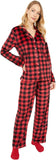 Karen Neuburger Women's Long Sleeve Minky Fleece Pajama Set PJ with Socks