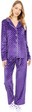 Karen Neuburger Women's Long Sleeve Minky Fleece Pajama Set PJ with Socks