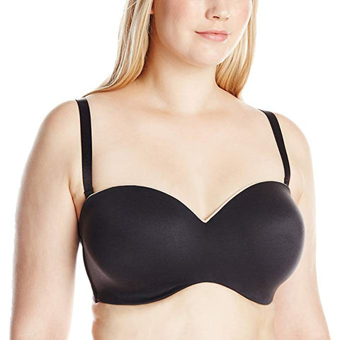 Lilyette by Bali Women's Indulgent Comfort Strapless With Lift, Black/Khaki Shimmer, 36C