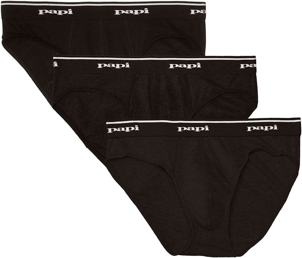 papi Men's Cotton Low Rise Brief Pack of 3 Underwear