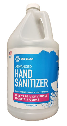 San-Clean Advanced Hand Sanitizer Gel Moisturizing Formula With Vitamin E (1 Gallon)